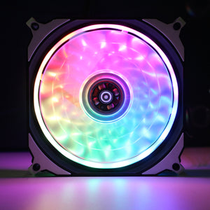 DC 12 V RGB LED 366 Modes Quiet Computer Case PC Cooling Fan 120mm+Remote Control