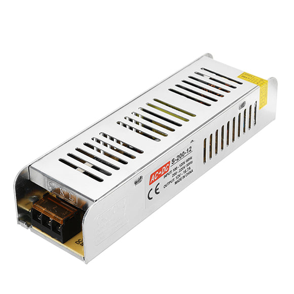 Mini 200W Switching Power Supply 110/220V To 12V 16.7A For LED Strip Light