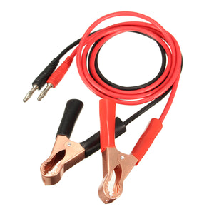 DANIU 2Pcs 15A Banana Plug to 80mm Car Battery Clip Clamp Power Alligator Clips Cable