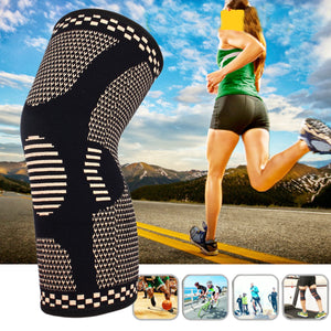 KALOAD 1PC Copper Infused Knee Pad Outdoor Sports Bike Basketball Knee Support Fitness Protective Gear