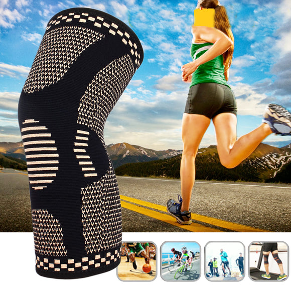 KALOAD 1PC Copper Infused Knee Pad Outdoor Sports Bike Basketball Knee Support Fitness Protective Gear