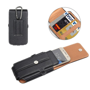 ENKAY Waist Bag PU Stone Texture Leather Phone Bag Wallet Case for iPhone Samsung Xiaomi Sony