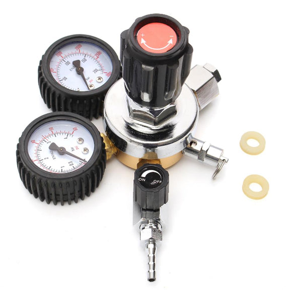 CO2 Regulators Pressure Reducer For Beverage Beer W21.8 Double Gauge Regulator