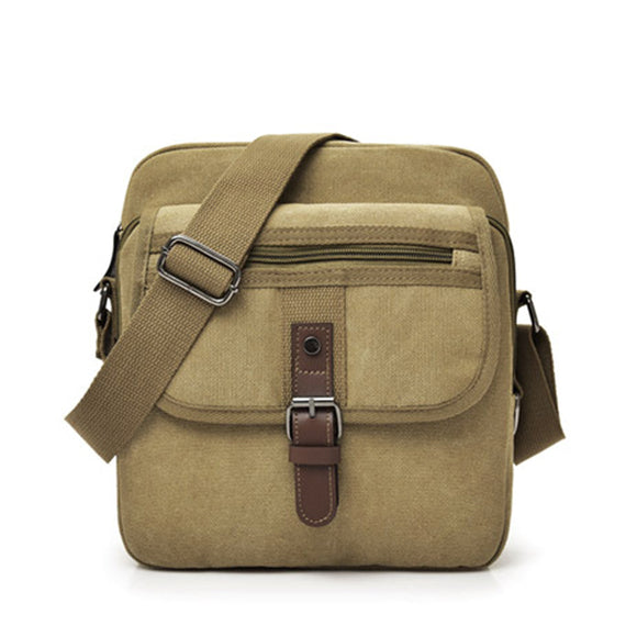 Men Canvas Multifunctional Vintage Crossbody Bag Shoulder Bag  Casual Business Travel Pack