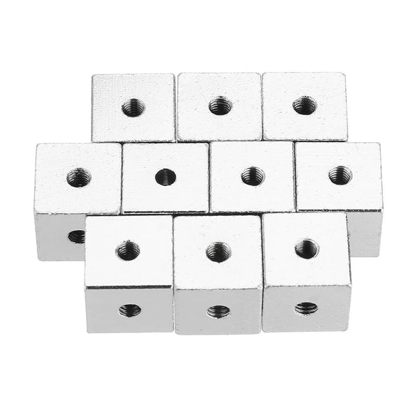 50pcs 10x10x10mm Six-sided Copper Fixed Block Six Sides Nut Plate Connection Block 10 * 10 * 10 Square Fixed Block