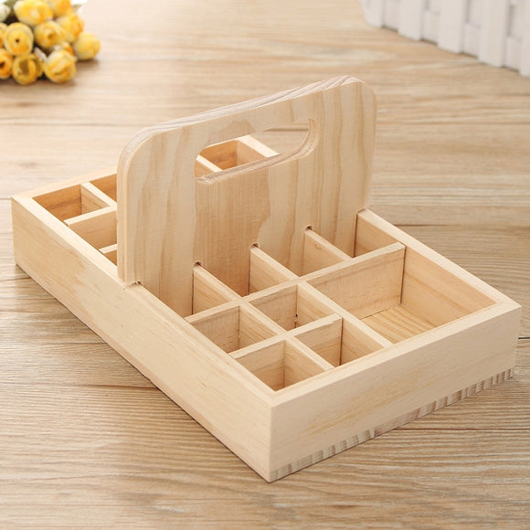 21 Grids Wooden Bottles Stand Container Organizer Storage for Essential Oil Aromatherapy