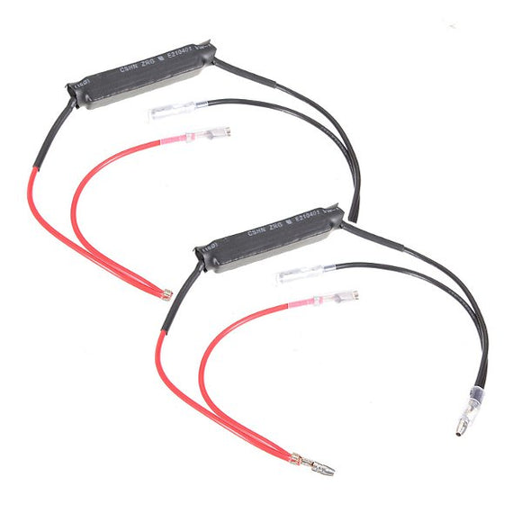 2pcs Motorcycle Flasher LED Turn Signal Indicator Resistors Adaptors