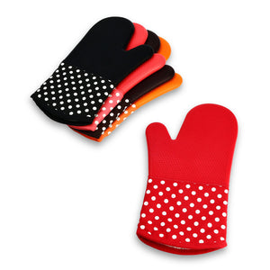 KCASA KC-PG091 1Pc Silicone Cotton Microwave Oven Mitt BBQ Oven Heat Resistant Pot Holder Glove