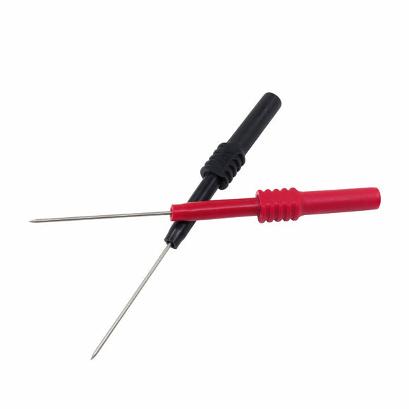 Cleqee P5009 2pcs Soft PVC Insulation Piercing Needle Non-Destructive Multimeter Test Probes Red/Black