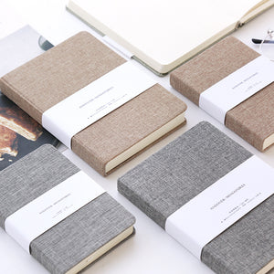 72k 128 Sheets Portable Notebook Blank Paper Linen Cover Diary Memo Sketchbook Office School