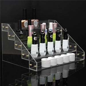 5 Tiers 40 Bottle Acrylic Nail Polish Display Stand Rack Cosmetic Varnish Holder Organizer