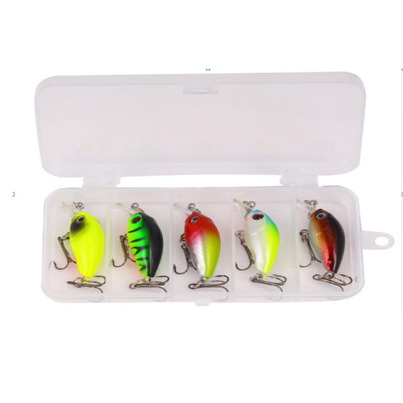 CB0485B 5Pcs/Set 4.5cm 4g Pesca Fishing Lure Diving Mini Crankbaits Wobblers Artificial Hard Bait