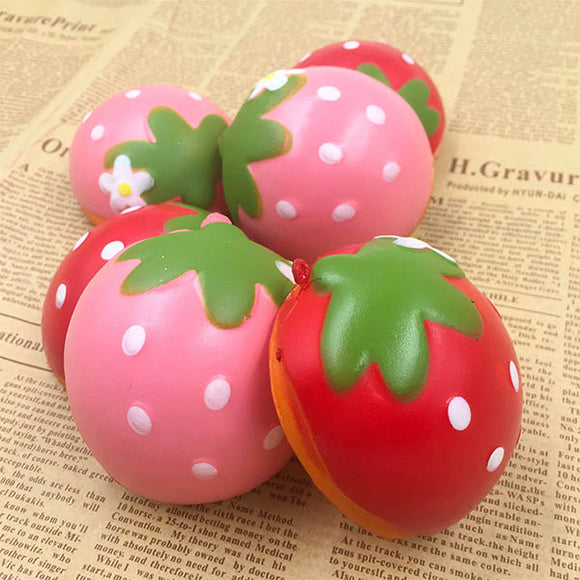 Squishy Toys Slow Raising Simulate Strewberry Soft Kawaii Fruit Desk Decor