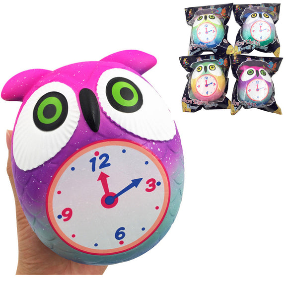 Taburasaa Owl Clock Squishy 12*10.5*9CM Soft Slow Rising With Packaging Collection Gift Toy