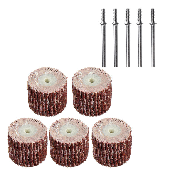 5Pcs 80-600 Grit 15mm Sanding Wheel Grinding Sandpaper Discs Abrasive Tools