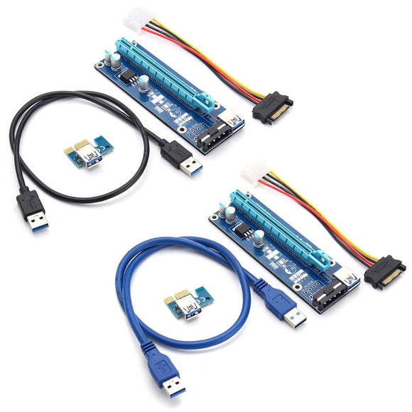 6Pin USB 3.0 PCI Express 1X TO 16X Extender Riser Board Card Adapter Cable