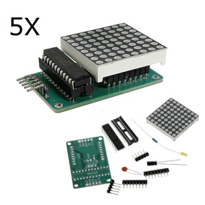 5Pcs MAX7219 Dot Matrix Module DIY Kit SCM Control Module For Arduino