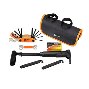 Bicycle Tire RepairTools Kit Bike Repair Set 13 in 1 Folding Tool With Inflator Patches Tools Kit