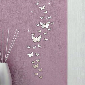 Honana DX-Y5 30PCS Butterfly Combination 3D Mirror Wall Stickers Home Decor DIY Room Decoration