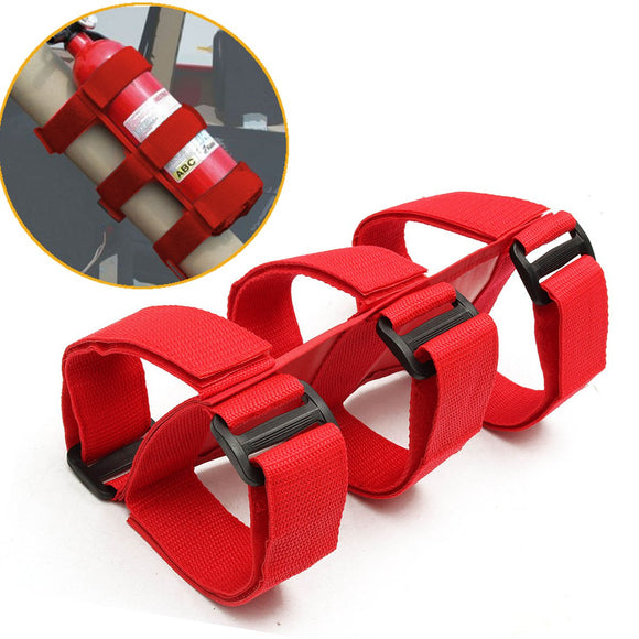 Red Sport Roll Bar Fire Extinguisher Bandage Fixed Belt Nylon Strap for Wrangler TJ YJ JK CJ