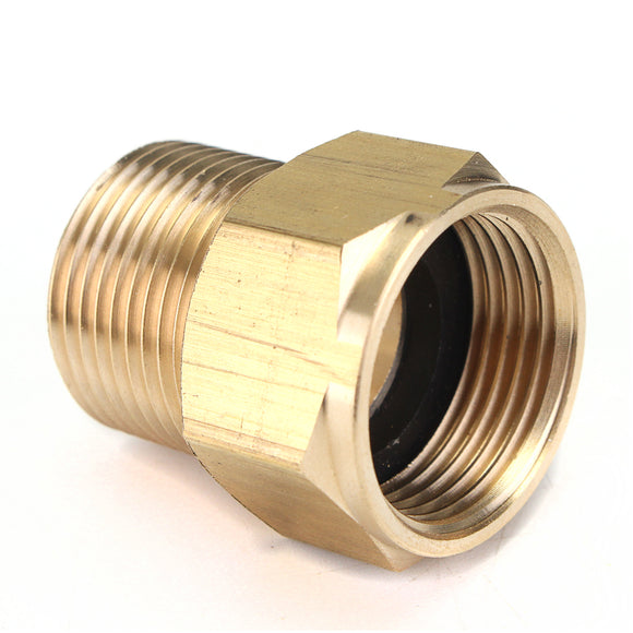 M22 Brass Pressure Washer Adapter Male to Female Outlet Hose Coulper Fitting