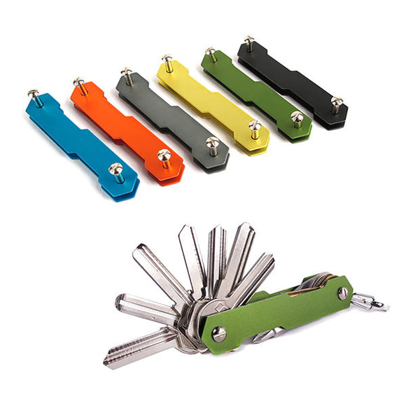 AOTDDOR Aluminum Double Open Key Clip DIY Keychain Storage EDC Tool