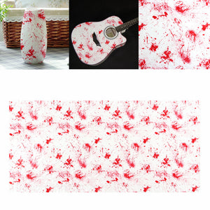 0.5 x 1M/2M Water Transfer Printing Film Hydrographics Bloodstain Red Decorations