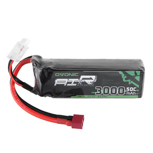 Ovonic 11.1V 3000mAh 50C 3S Lipo Battery T Plug for RC Glider Airplane