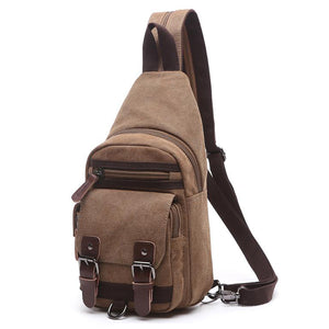 Canvas Casual Outdoor Travel Crossbody Bag Backpack for Men Women