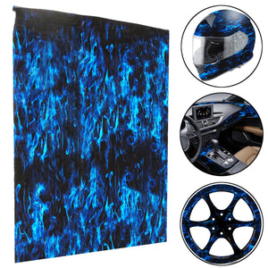 PVA Hydrographic Film Water Transfer Printing Film Hydro Dip Blue Fire Style Decorations