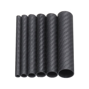 100mm Length Black Carbon Fiber Tube Roll Wrapped Tube for Multicopter