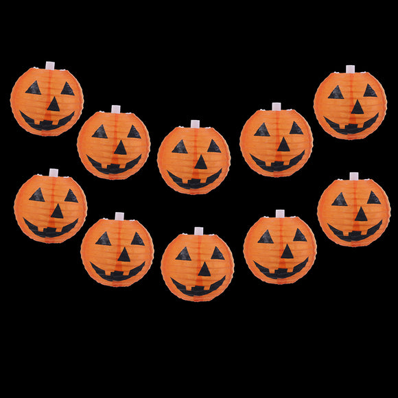 Halloween Pumpkin LED String Light 1.5M 4M Battery Operated Lantern House Party Vintage Lamp