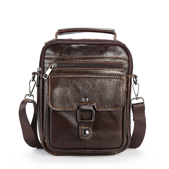 Men Business Genuine Leather Shoulder Bag Crossbody Bag