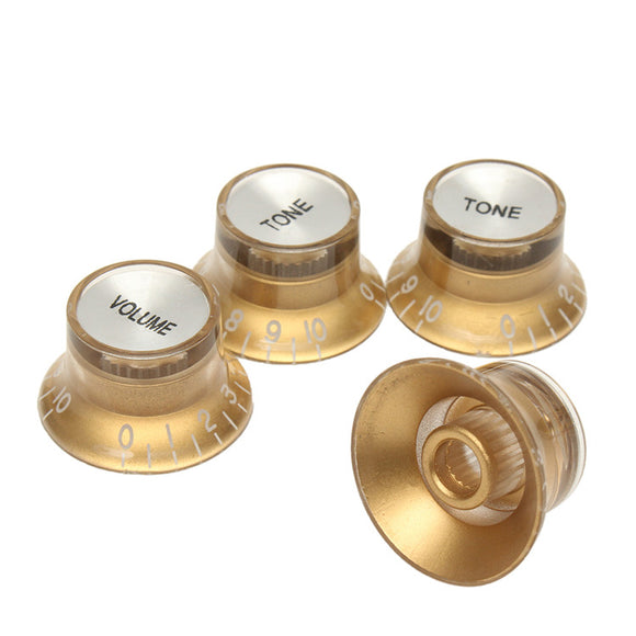 2 Volume& 2 Tone Gold Guitar Knob for LP/SG Style Electric Guitar