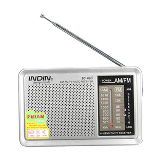 BC-R90 Portable Mini AM FM Telescopic Antenna Radio Pocket World Receiver Built-in Speaker