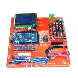 3D Printer Kit RAMPS 1.4+Arduino Mega 2560+DRV8825+12864LCD+PCB Heat Bed MK2B