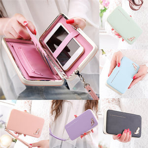 Universal High Heels Functional Phone PU Wallet Case Cover For Samsung Xiaomi Huawei Nubia