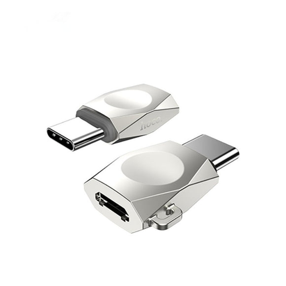 HOCO Micro USB to Type-C Zinc Alloy Adapter Male to Female Converter Suitable for Mobile Phone