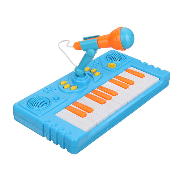 Cartoon Electronic Organ Keyboard Music Toy w/ Microphone For Child Kid Gifts
