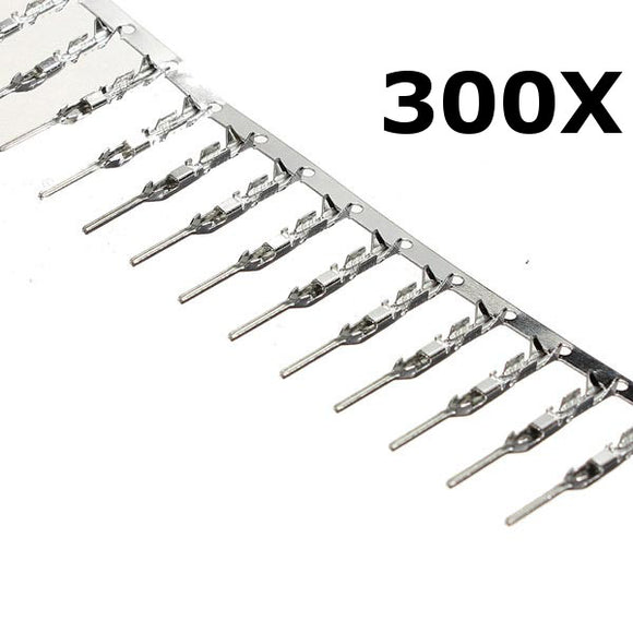 300 Pcs 2.54mm Dupont Jumper Wire Cable Male Pin Connector Terminal