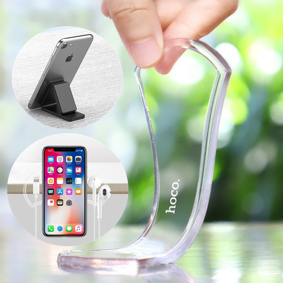 HOCO 2PCS Transparent + Black Powerful Sticky Gel Pad Wall Holder Car Mount for Xiaomi Mobile Phone