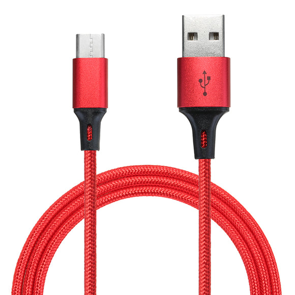 Bakeey 2.4A USB 3.1 Type C Braided Fast Charging Cable 1m For Oneplus 5t Xiaomi 6 Mi A1 Mix 2