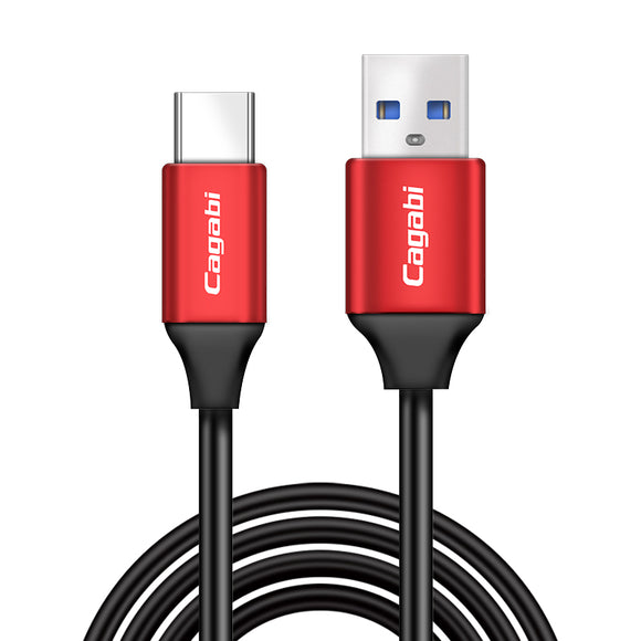 CAGABI TPE 480Mbps 5V 2.4A USB Type-C Sync Data Cable for Samsung Xiaomi 6 Oneplus