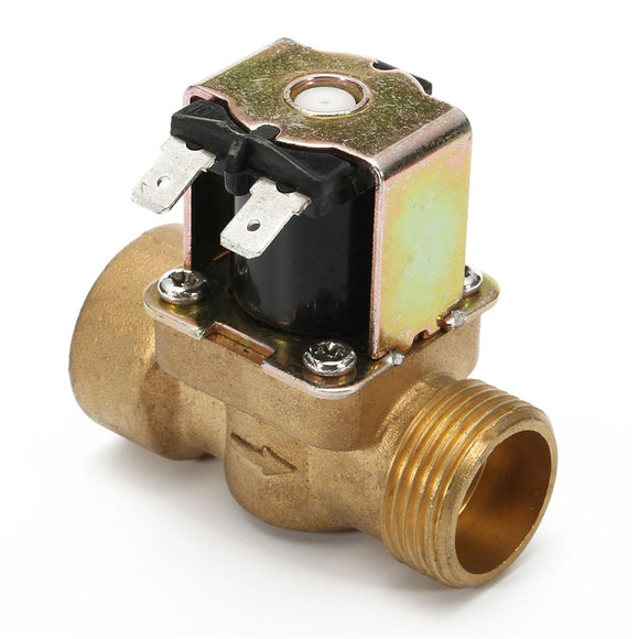 3/4 Inch Electric Solenoid Valve 12V  DC VDC Slim Brass NPSM Gas Water Air N/C