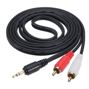 Choseal Q304 3.5MM Jack Male To 2RCA Male Aux Audio Cable Speaker Cable