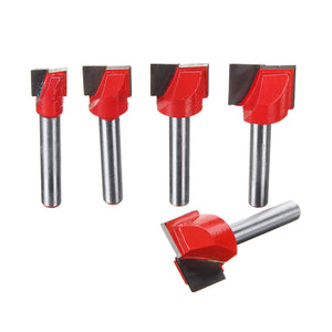 5pcs 10/13/16/18/20mm Surface Planing Bottom Cleaning Wood Milling CNC Router Bit Woodworking Tools