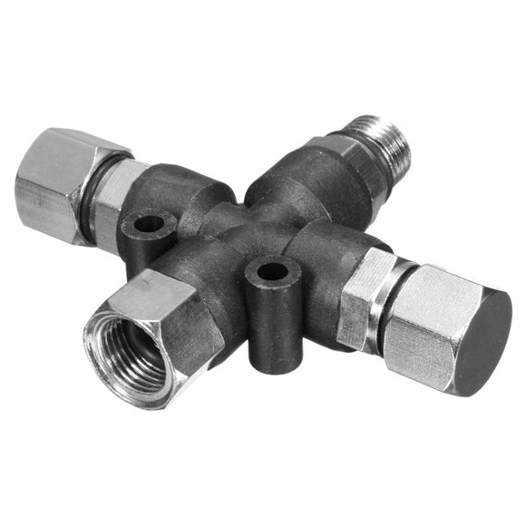 3 Way 1/8 Inch Airbrush Air Hose Manifold Adaptor Splitter Tattoo Spray Connector