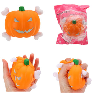 Pumpkin Scented Squishy Slow Rising Squeeze Strap Kids Toy Gift Original Packaging