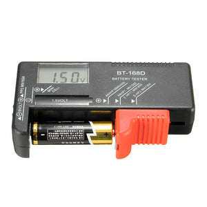 Digital Universal Battery Tester for AA AAA C D 9V and Button Cells LCD Display