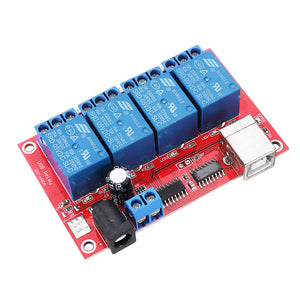 4 Channel 5V HID Driverless USB Relay USB Control Switch Computer Control Switch PC Intelligent Control Relay Module